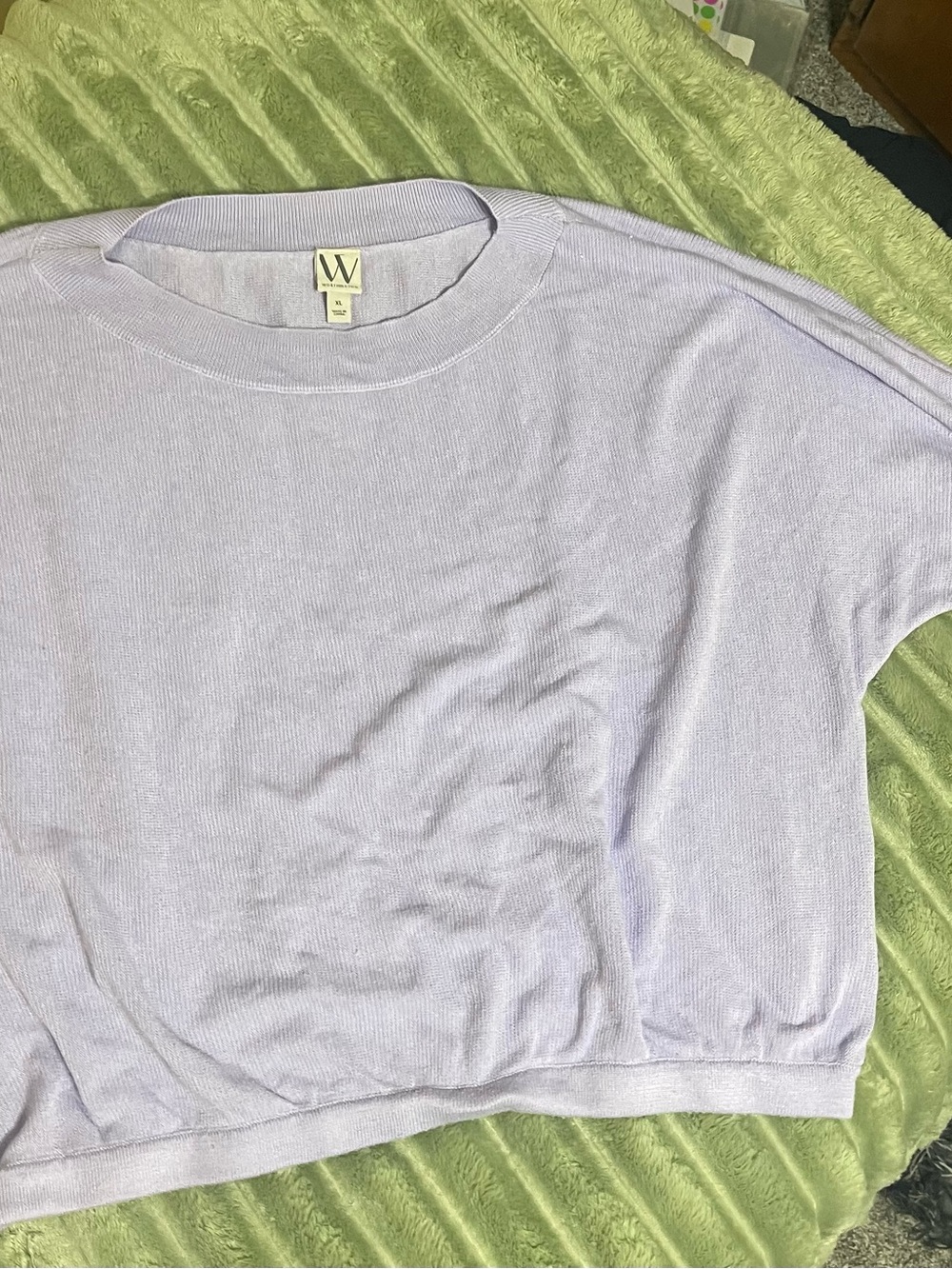 Worthington Lilac Crewneck Knit Top